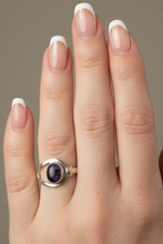 Load image into Gallery viewer, Charolite Sterling silver ring size 7    (ER28e )
