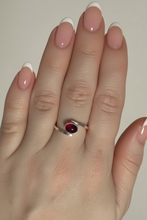 Load image into Gallery viewer, Garnet  Sterling Silver ring size 8   (AC250)
