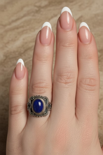Load image into Gallery viewer, Lapis lazuli sterling silver ring size 7   (AC113)
