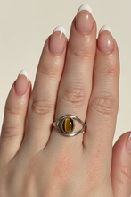 Load image into Gallery viewer, Tigers Eye Sterling silver ring size 8  (ER29f)
