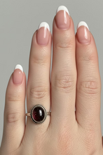 Load image into Gallery viewer, Garnet Sterling silver ring size   7   (DC295)

