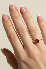 Load image into Gallery viewer, Amber Sterling silver ring size 9     (ER26)
