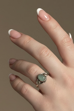 Load image into Gallery viewer, Aquamarine sterling silver rings  sizes  5 , 14  (ER07)
