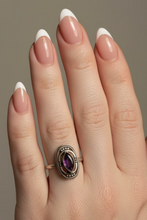 Load image into Gallery viewer, Amethyst Sterling silver ring size 8   (DC49)
