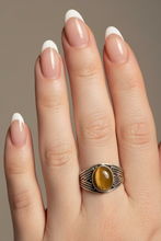Load image into Gallery viewer, Tigers Eye Sterling silver ring size 7 1/2  (DC360)
