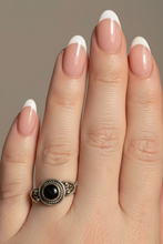 Load image into Gallery viewer, Black Onyx Sterling silver ring size 6   (AC294)
