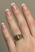 Load image into Gallery viewer, Tigers Eye Sterling silver ring size 7    (DC375g)

