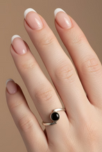 Load image into Gallery viewer, Black Onyx Sterling Silver ring size 8  (DC212)
