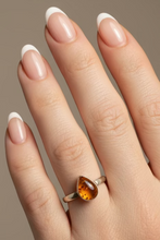 Load image into Gallery viewer, Amber Sterling silver ring sizes   6, 13, 14  (ER36)
