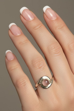Load image into Gallery viewer, Rose Quartz Sterling Silver ring size 5  (DC242)
