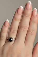 Load image into Gallery viewer, Black Onyx  sterling silver ring size 7  (DC134)
