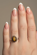 Load image into Gallery viewer, Tigers Eye sterling silver ring size 9   (DC19)

