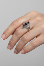 Load image into Gallery viewer, Amethyst sterling silver rings  sizes  13, 14   (ER21)
