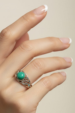 Load image into Gallery viewer, Malachite sterling silver ring  14   (AR98)
