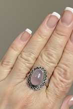 Load image into Gallery viewer, Rose Quartz sterling silver rings  sizes  5, 14   (ER23)
