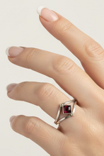 Load image into Gallery viewer, Garnet Sterling Silver ring size   13  (AD13)
