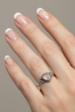 Load image into Gallery viewer, Rose Quartz sterling silver ring sizes 4, 14   (ER22)
