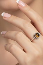 Load image into Gallery viewer, Tigers Eye Sterling silver ring size 14    (ER51f)

