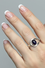 Load image into Gallery viewer, Charolite Sterling silver ring size 13    (ER28d )

