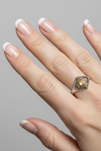 Load image into Gallery viewer, Citrine sterling silver rings  sizes  12   (ER09)
