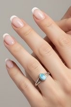 Load image into Gallery viewer, Aquamarine Sterling silver ring size 14     (ER26b )
