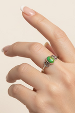 Load image into Gallery viewer, Green Copper Turquoise sterling silver ring size 14   (AD26e)
