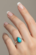 Load image into Gallery viewer, Turquoise Sterling silver ring size 6   (DR12c)

