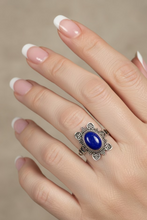Load image into Gallery viewer, Lapis Lazuli sterling silver ring size 6   (AC42)
