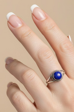 Load image into Gallery viewer, Lapis Lazuli Sterling silver ring sizes  9    (DC136)
