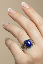 Load image into Gallery viewer, Lapis Lazuli sterling silver ring size 7 (AC62)
