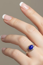 Load image into Gallery viewer, Lapis Lazuli Sterling silver ring sizes  9   (DC441)
