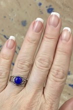 Load image into Gallery viewer, Lapis Lazuli sterling silver ring size 7   (AC15)
