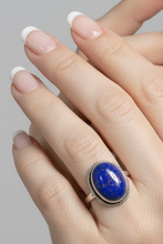 Load image into Gallery viewer, Lapis Lazuli Sterling silver ring sizes  8    (DC116)
