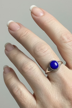 Load image into Gallery viewer, Lapis Lazuli sterling silver ring size 9  (AC95)
