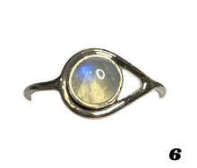 Load image into Gallery viewer, Moonstone Sterling Silver ring size  3, 4, 5, 6, 7, 8, 9, 10, 11, 12, 13  BR033
