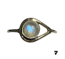 Load image into Gallery viewer, Moonstone Sterling Silver ring size  3, 4, 5, 6, 7, 8, 9, 10, 11, 12, 13  BR033
