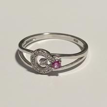 Load image into Gallery viewer, Sterling silver CZ Spiral ring.  Sizes 5, 6, 7, 8, 9, 10. SD04
