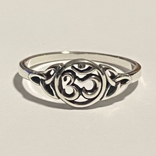 Load image into Gallery viewer, Sterling silver OM ring.  Sizes 5, 6, 7, 8, 9. SD12
