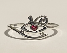 Load image into Gallery viewer, Sterling silver Evil Eye ring.  Sizes 5, 8, 9, 10. SD17
