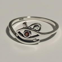 Load image into Gallery viewer, Sterling silver Evil Eye ring.  Sizes 5, 8, 9, 10. SD17
