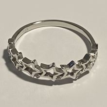 Load image into Gallery viewer, Sterling silver CZ stars ring.  Sizes 5, 6, 7, 9. SD28

