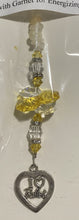 Load image into Gallery viewer, I Love Ballet Suncatcher decorated with lapis lazuli gemstones CH257
