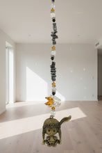 Load image into Gallery viewer, Indian Crystal Suncatcher decorated with Malachite gemstones CH137
