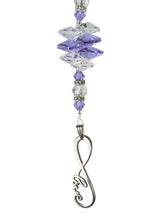 Load image into Gallery viewer, Infinity Love Crystal Suncatcher decorated with Amethyst gemstones CH10
