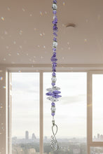 Load image into Gallery viewer, Infinity Love Crystal Suncatcher decorated with Amethyst gemstones CH10
