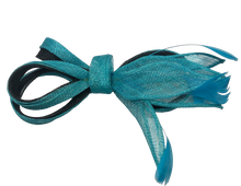 Load image into Gallery viewer, Stunning Blue &amp; Black Fascinator      (FS121)
