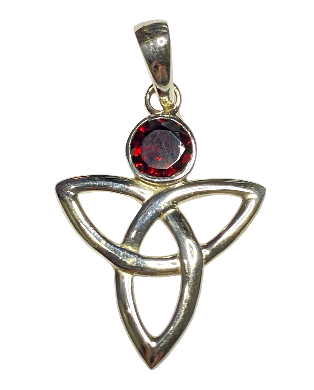 Garnet sterling silver pendant PN41