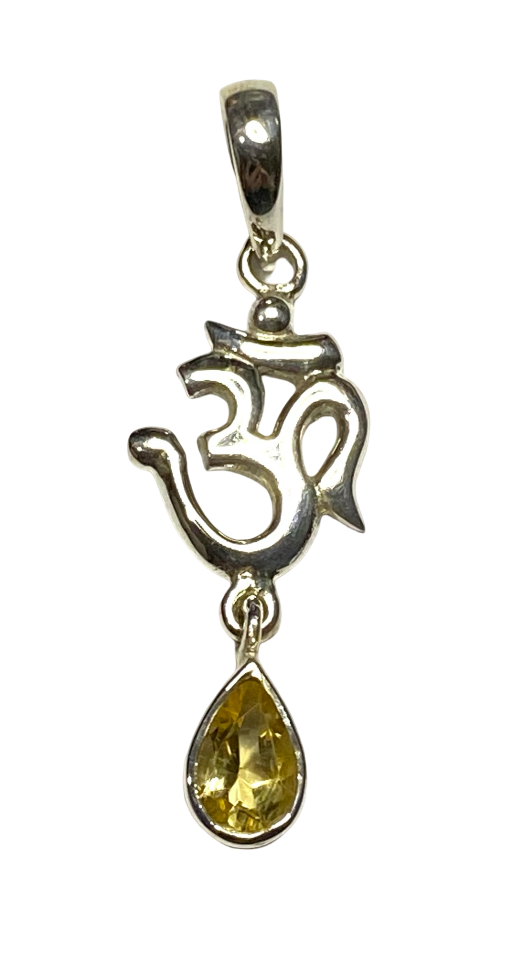 Citrine sterling silver pendant PN42