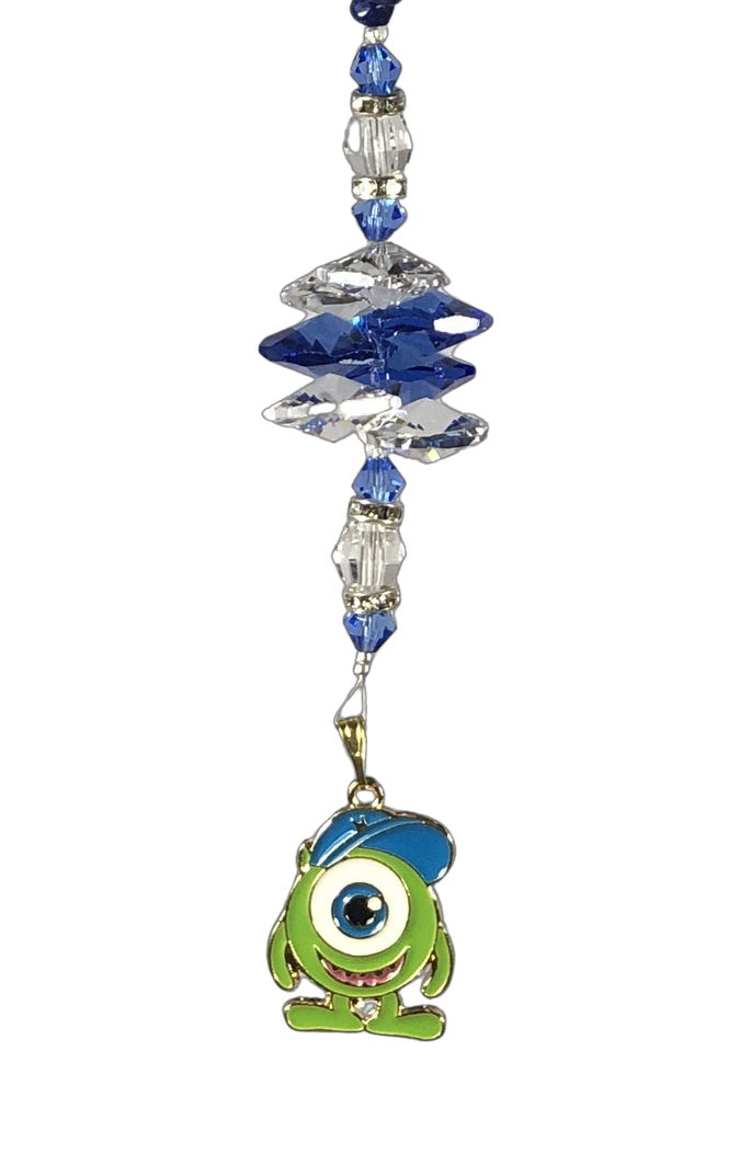 Monsters Inc. Mike Wazowski - Disney suncatcher, decorated with Lapis Lazuli gemstone