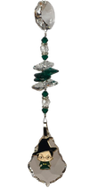 Load image into Gallery viewer, Harry Potter professor McGonagall - crystal suncatcher, decorated with 50mm starburst crystal and malachite gemstone.
